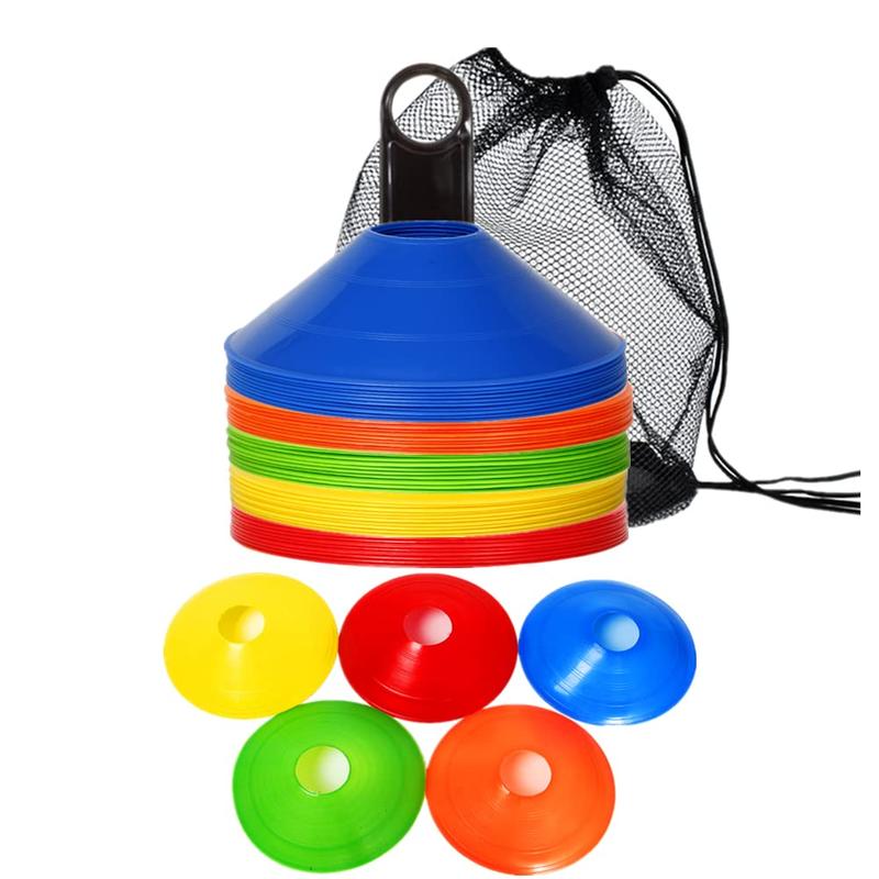 50pcs/Tas Cone Sepak Bola Mangkok Bola Training Latihan Atlet Sepak Bola Mangkuk 1