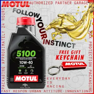 MOTUL 5100 4T 10W40 1000ml OLI MOTOR ESTER IMPORT ORIGINAL TERMURAH SE-INDONESIA Motorcycle