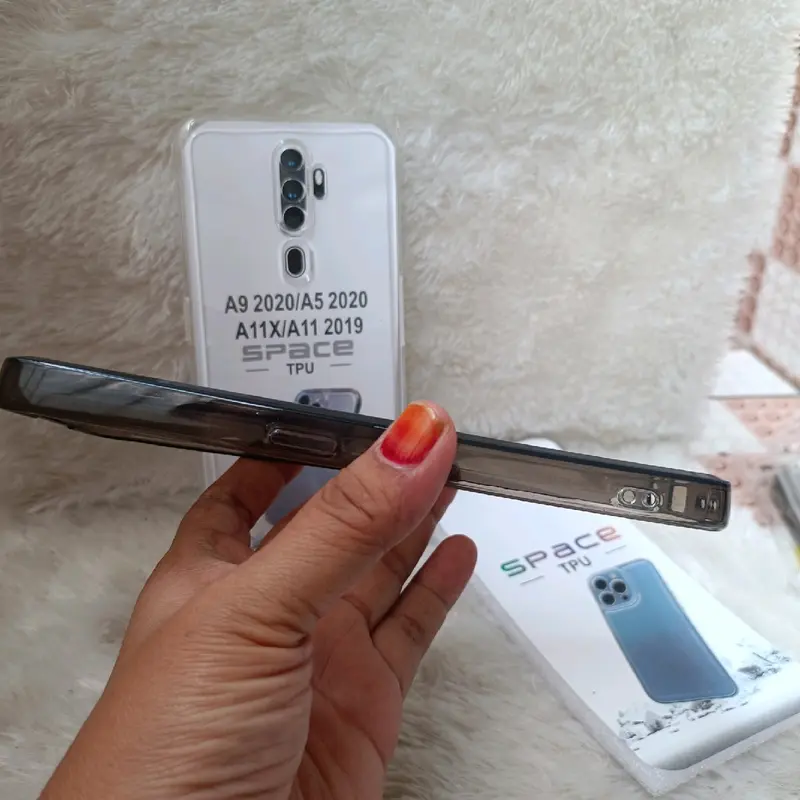Softcase Casing OP A9 2020/A5 2020 Selikon Bening Trasparan Pelindung belakang HP+Camera 5