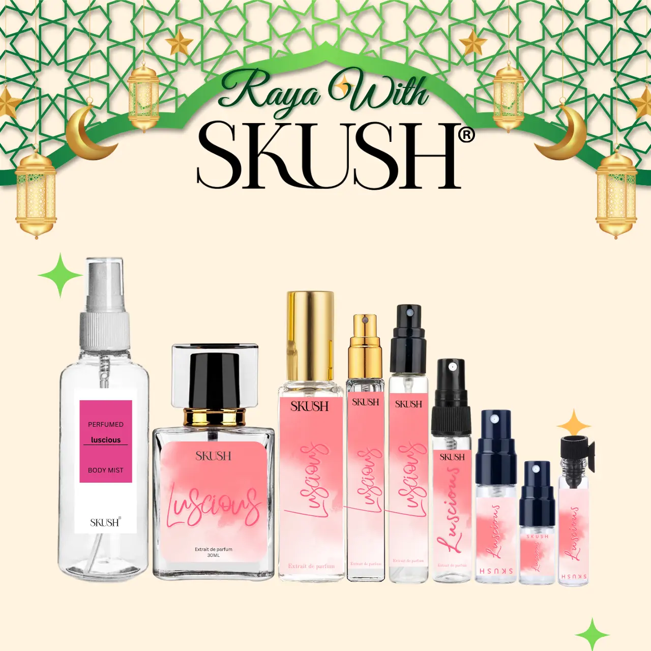SKUSH LUSCIOUS High Quality Perfume Pen Women MInyak Wangi Wanita Pewangi Badan Grade Parfum Tahan 24-72 Jam