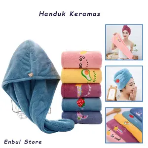 HANDUK KERAMAS Highquality Karakter Cepat Kering Fashion Wanita Magic Towel Hairtowel Handuk Kepala