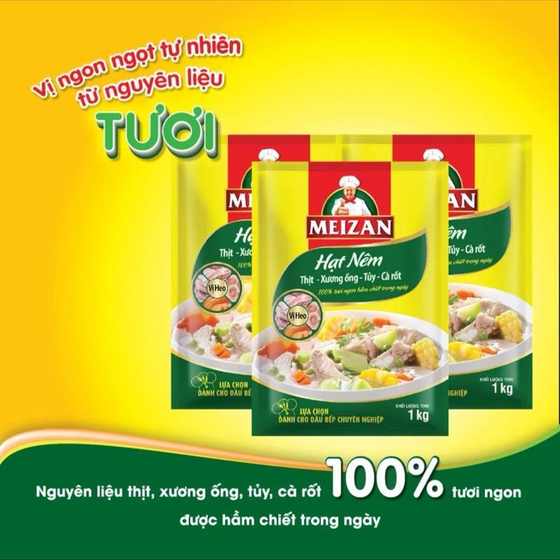 Combo 3 bịch hạt nêm meizan thịt - xương ống- tủy - cà rốt mỗi bịch 1kg G