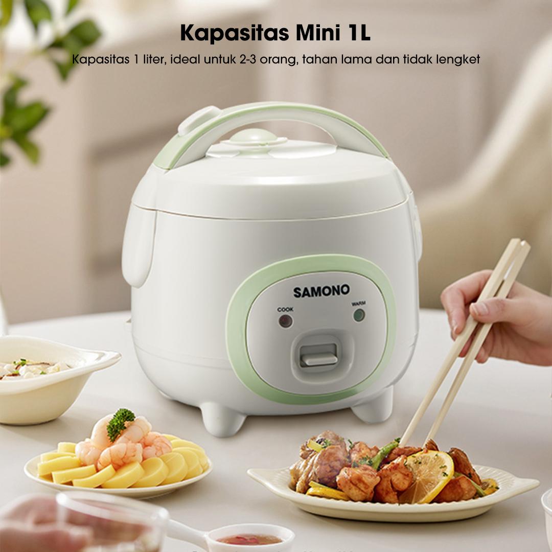 (LIVE) SAMONO MAGIC COM  Mini Rice Cooker SW-RCEC10 Penanak Nasi Magic Com 1L Anti Lengket Pemanas Hemat Energi Garansi 1 Tahun