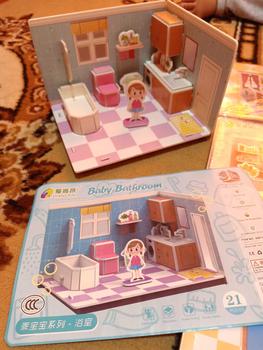 Product Review of Puzzle 3D Miniatur DIY Mainan craft 3D Mainan Edukasi Anak Jigsaw Besar Part 1 Seri Interior Rumah DIY Rumah House from Y**n S**g 1