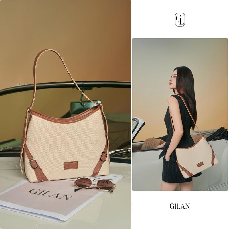 Size vừa Ipad sổ A5 - Túi xách đeo vai nữ GILAN Mosa bag