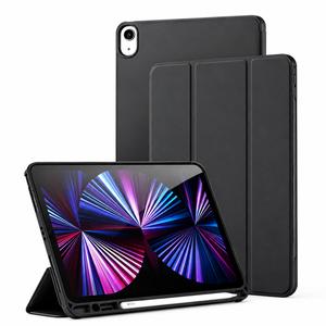 PYLVOE iPad用ケース ペンシルホルダー付き ソフトTPU + PUレザー 薄型 軽量 耐衝撃 オートスリープ機能 三つ折りスタンド 第10/11世代 10.9インチ 10.2インチ Air4/5/6/7 Pro11インチ 12.9インチなど対応  全面保護カバー
