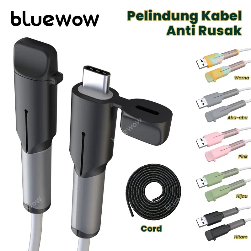【untuk Tipe-C】 Pelindung Kabel, Kabel anti-rem, - Selongsong Pelindung Kabel Data USB/Tipe-C Untuk Kabel Pengisi Daya Asli Android Oppo vivo Panjang Kabel 1.4 Meter