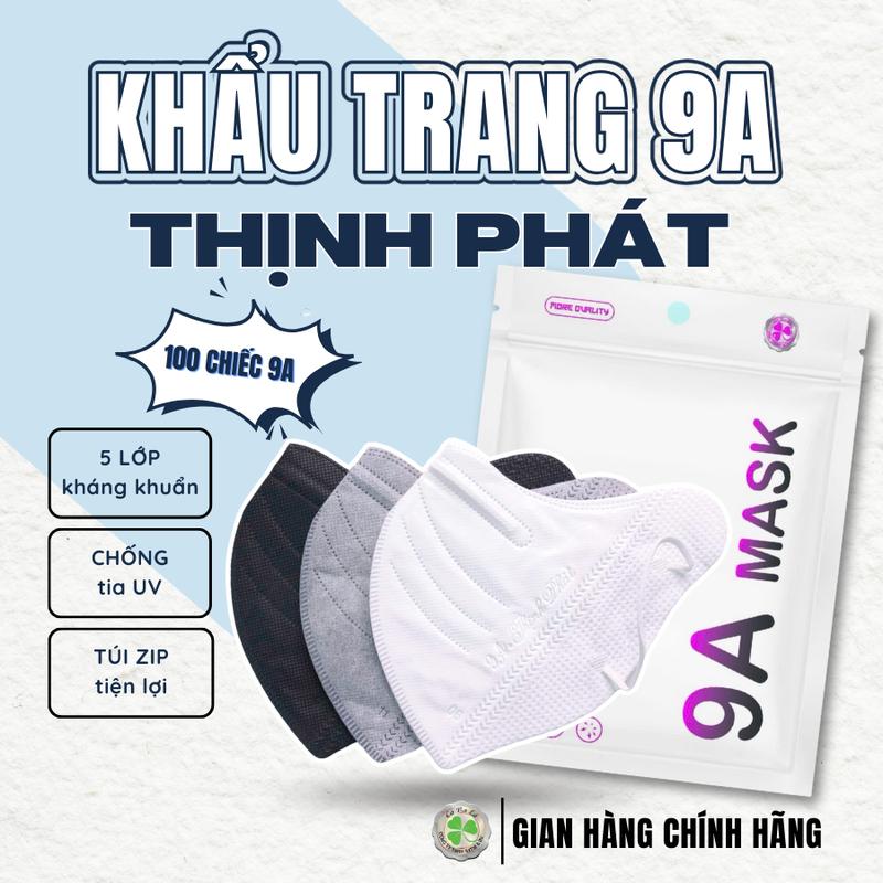 100 chiếc khẩu trang 9A Thịnh Phát 5 lớp kháng khuẩn chống nắng, chống bụi, chống tia UV MASK Phụ kiện