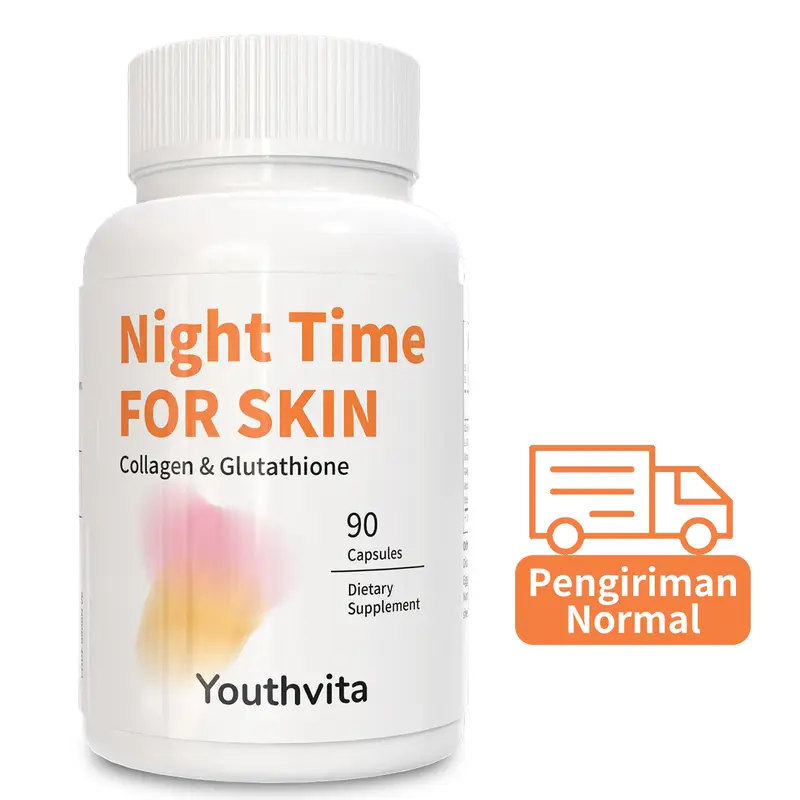 Youthvita Collagen Peptides L-Glutathione Vitamin C GABA Astaxanthin Vitamin E night time for skin 90 capsules 0