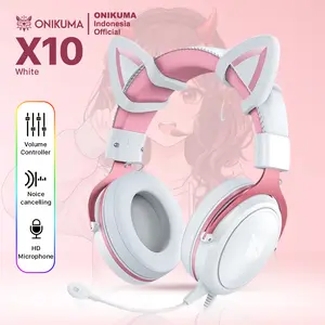 ONIKUMA X10 Headphone Gaming Headset Gaming Black White Original Bisa Untuk HP Laptop dan PC- NOISE CANCELLING- HEADSET GAMER- ROBLOX- PUBG- BERGARANSI RESMI