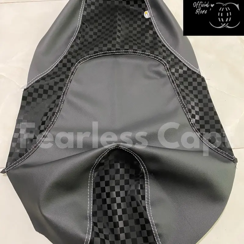 Kulit Jok Motor Jahit Tengah/3Jahitan Amplas Sbtech Kombinasi Catur Kotak Kotak Kulit Jok Motor Beat, Vario, Mio, Scoopy, Kulit Jok Pasir X Catur Model Terbaru Terlaris Motorcycle 7