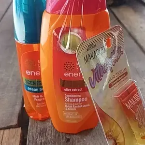 [BUY 1 GET 3] Makarizo Hair Energy Fibertherapy Shampoo Olive + Hair Scentsations Ocean Breeze + Vitaglitz Hair Serum