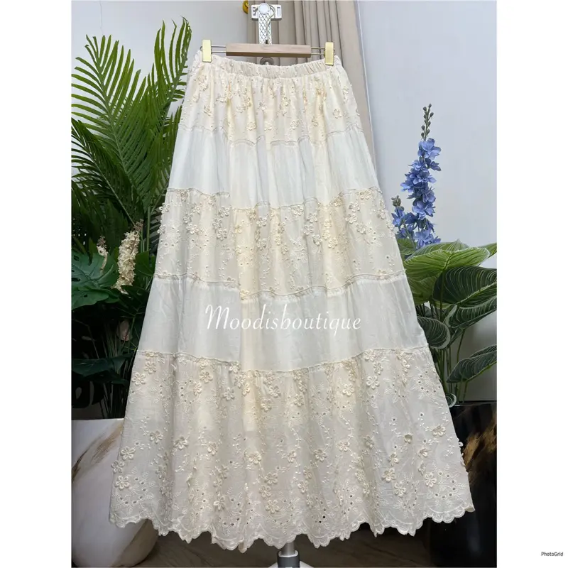 Cloerr Embroidered Skirt Rok Katun Bordir 2