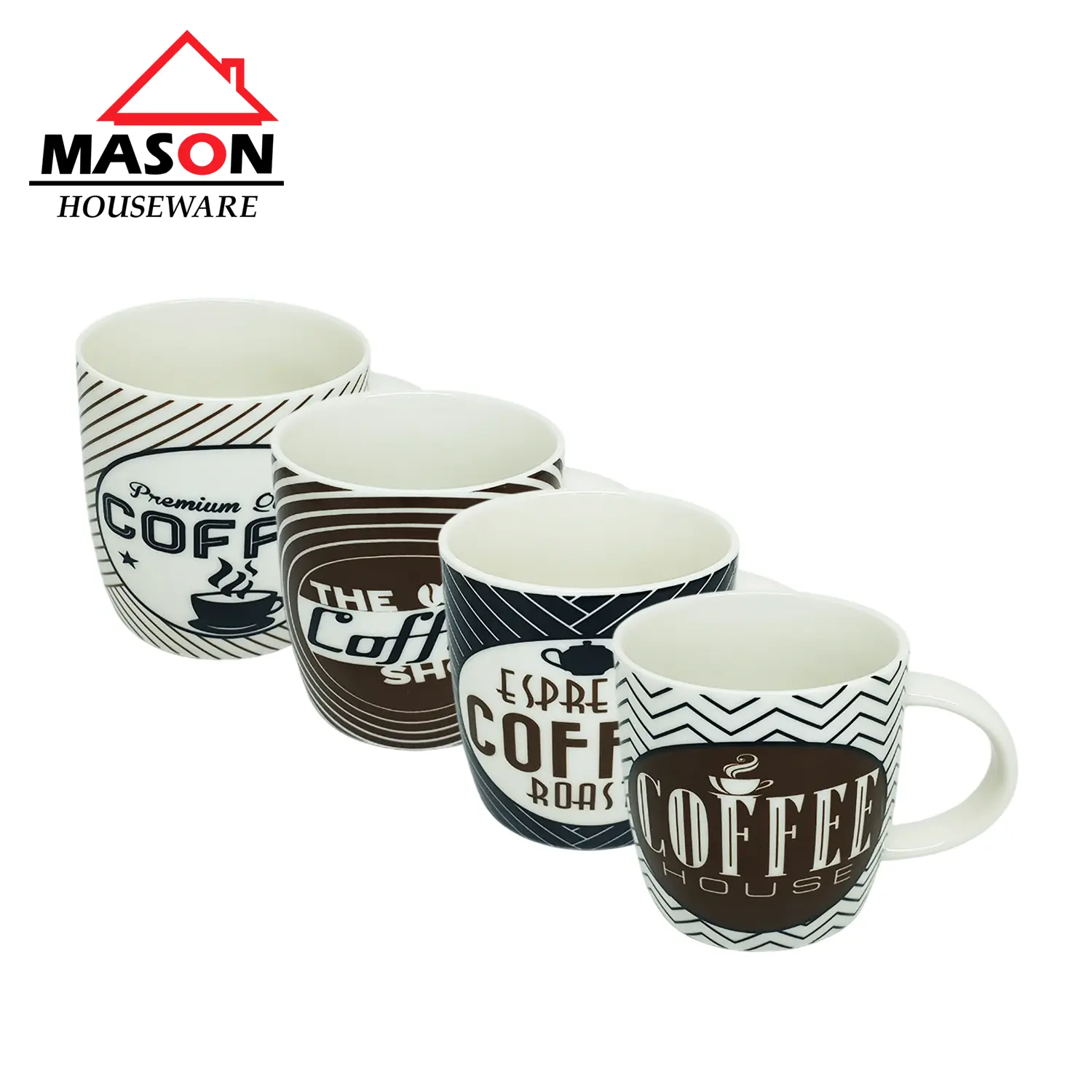 MUG KERAMIK / MUG TEH / MUG KOPI/MUG KERAMIK MASON MOTIF COFFEE ROAST