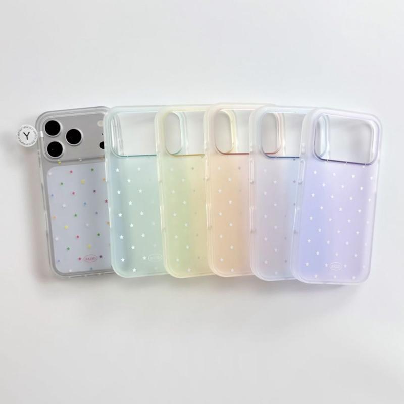 Vỏ trong suốt mờ Little Star cho iPhone 17 Air 16 15 14 13 12 11 Pro XS Max X…
