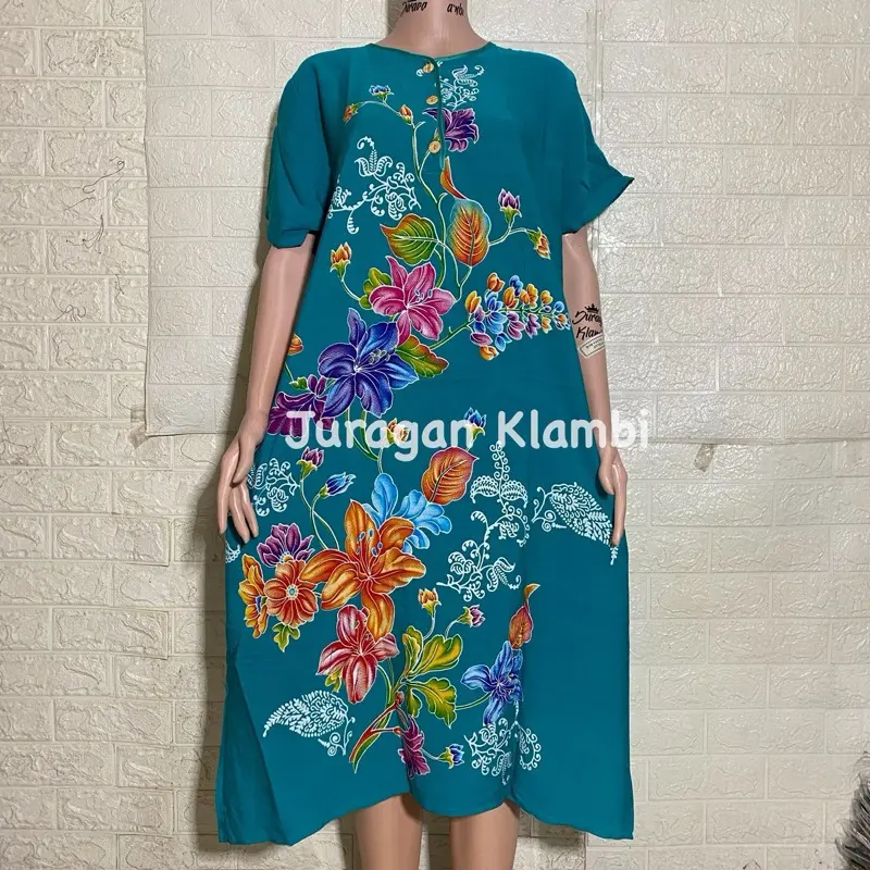 [Sesawi] Daster Plisir Sesawi Label Putih LD 120 Busui Kancing Kantong dan Cocok untuk Ibu Menyusui