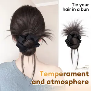 Wig Jepit Rambut Wanita Kilp Ikat Rambut Palsu Cepol Keriting Bun Hair Accessories Party
