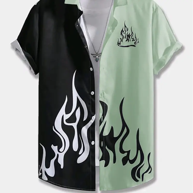 Gudang Outfit- Kemeja Drak Icon Lengan Pendek Baju Pria Dewasa Cowok Distro Katun Keren Hitam 4