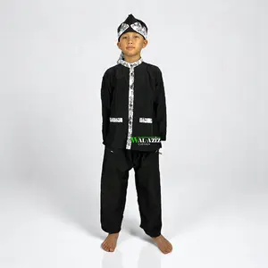 set Setelan  pangsi batik putih Motif  tut wuri mega mendung handayani seragam SD rebo nyunda tradisional Poliester Lengan panjang anak fashion Celana Baju