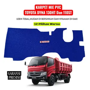 Karpet Mobil Toyota Dyna Rino 130HT & 110ST Presisi Polos & Berlogo PVC Coil Mat Tebal Empuk Nyaman Meredam Panas Suara Menyerap Debu Pasir 12 Warna - Car
