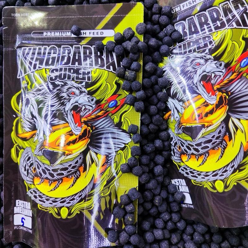 cám SUPER KING BARBAR : cám viền vẫy , đậm vạch top Indonesia cho cá lóc vẫy rồng
