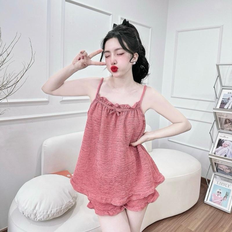[BIGSIZE] Đồ Bộ Ngủ 2 Dây Chất Liệu Xốp Nhật Jerry Home 7