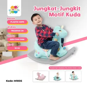 Doritoki Mainan Anak Kuda Kudaan 3in1 Mainan Anak Rocking Horse Mainan Anak Jungkat Jungkit Premium