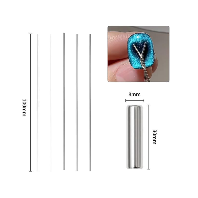 Product Introduction of That pulls the color of the nail plexiglass 3pcs nail magnet set nail magnet paper clip cat's eye magnet stone wire magnet rod combination love wear nail salon for exclusive use cat  eye  heart  nails  paper  clip mini  magnets  nail  cutters 1