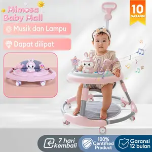 【READY STOK】Baby Walker Lipat Mainan Musik Walker Alat Bantu Jalan Bayi Newborn Baby Toddler Girls Boys Toddler Cocok untuk usia 0-2 tahun