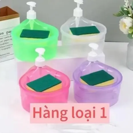 [Hàng loại 1] Hộp Đựng Nước Rửa Chén Bát 2 trong 1 có kèm mút rửa chén - có 4 màu