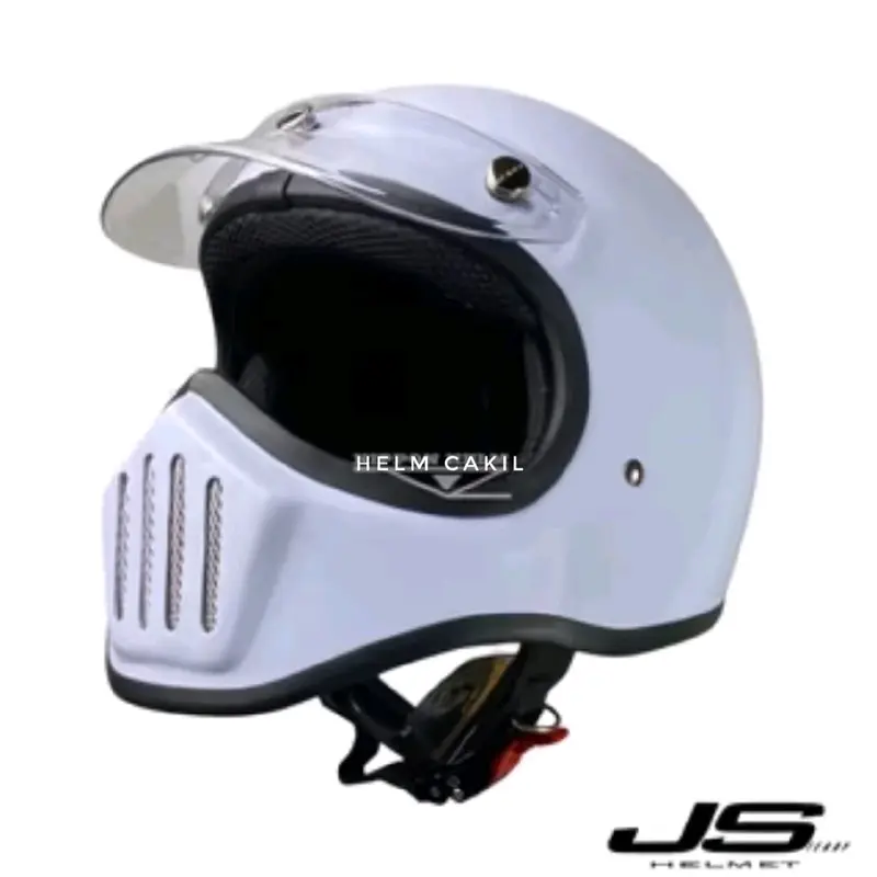Helm Cakil Js Full Face Import Premium dengan Busa yang Bisa Dilepas untuk Motor SML - Motorcycle Sepeda 7
