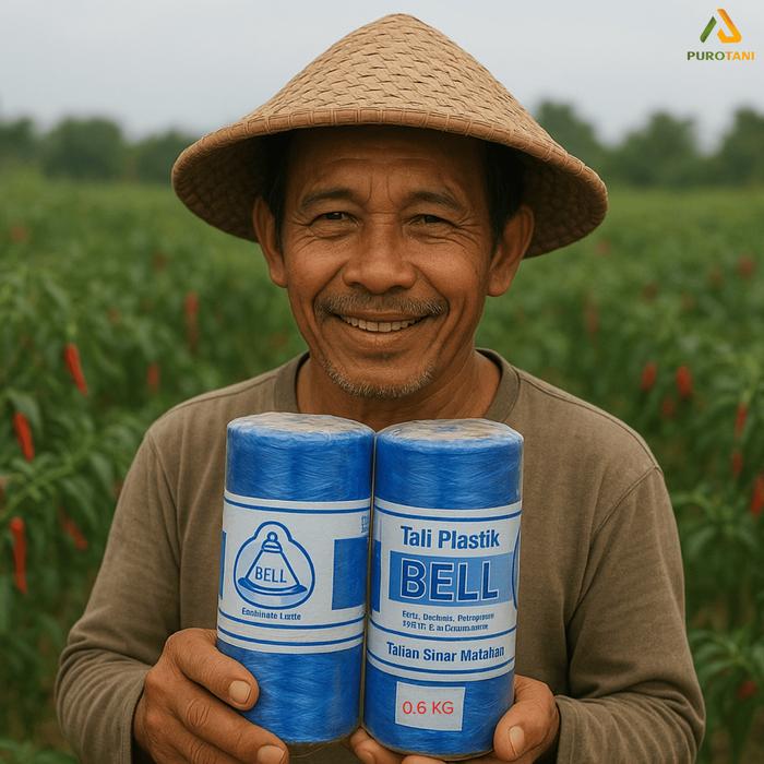 Gambar Lanjaran Plastik Salaran Pertanian Gawar Tanaman Plastik Biru Cap BELL dari PUROTANI.ID Kab. Purworejo Tokopedia