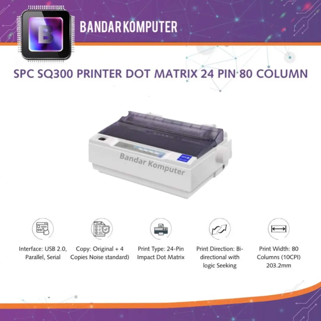 SPC SQ300 PRINTER DOT MATRIX 24 PIN 80 COLUMN
