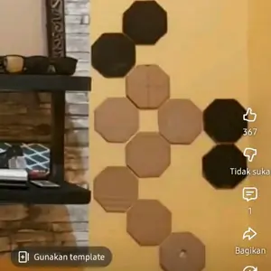 hiasan dinding heksagonal sarang lebah per pcs