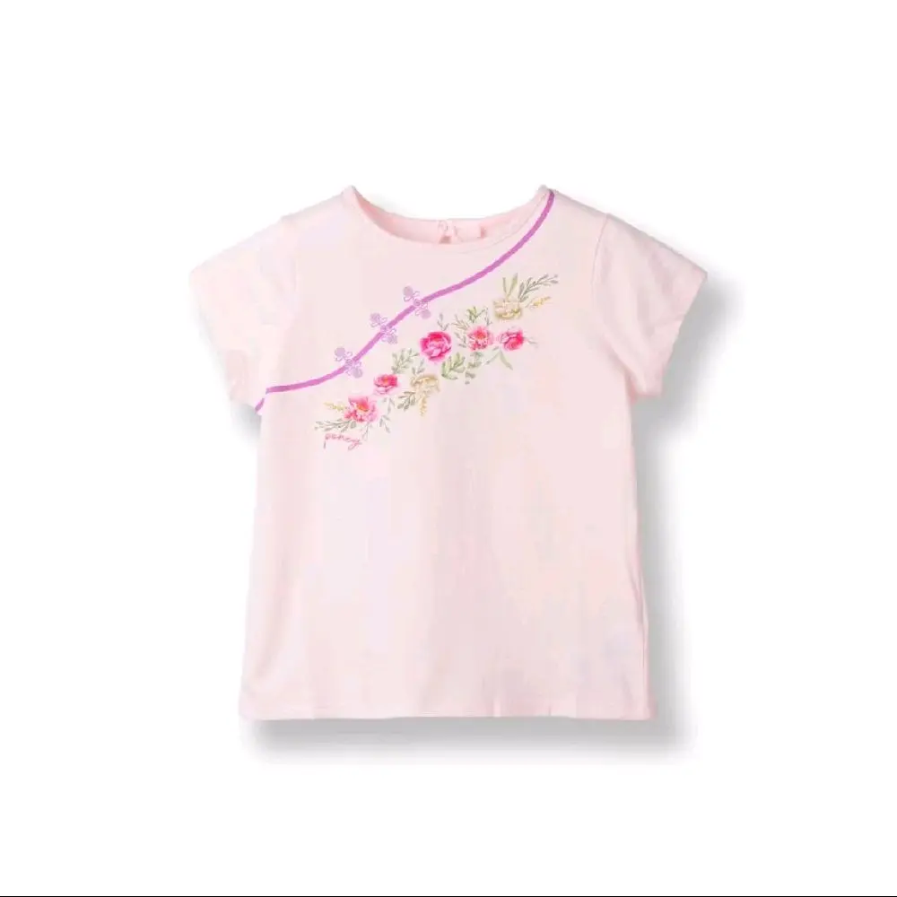 Premium Poney Pink Flower cotton Tshirt for Girls