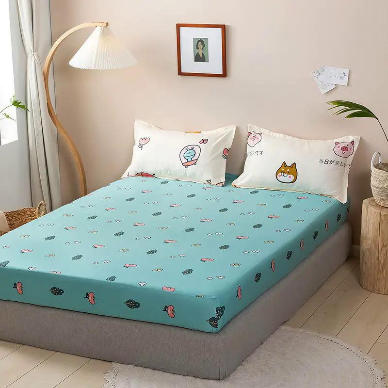 Product Introduction of Brushed Fitted Sheet Elastic Band Home Strap Bedding High-End Luxury Mattress Cover Bedsheet No Pillowcase Simple Multi Size Bed 26