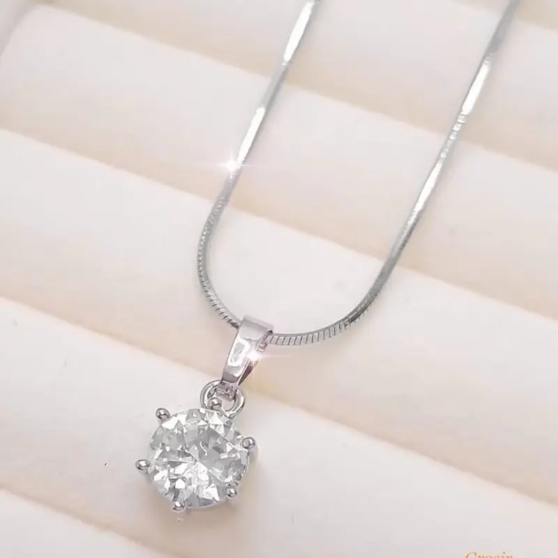 Kalung Permata SILVER Belut Halus Perhiasan Titanium