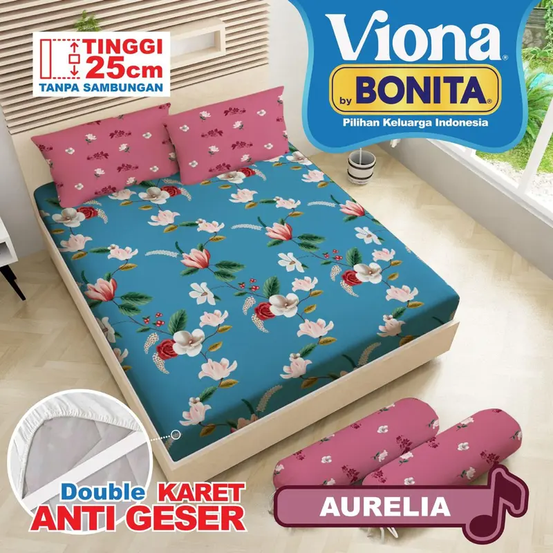 Hampers Sprei, Kado Pernikahan, Kado Ulang tahun , Sprei Bonita Viona ukuran king 180x200 dan 160x200 4