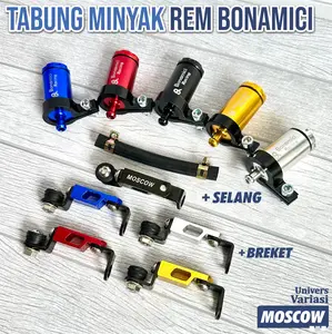 Tabung Master Botol Minyak Rem Full CNC Tabung Minyak Rem Model Bonamici Racing Full CNC High Quality Tabung Master Rem CNC Bonamici Minion Universal + BRECKET TABUNG MINYAK REM DEPAN ORIGINAL MOSCOW BREKET MASTER DUDUKAN TABUNG REM MOTOR FULL CNC IMPORT