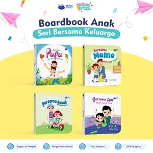 Boardbook Anak Seri Bersama Keluarga (Papa, Mama, Kakak, Adik) Penerbit Alphabooks