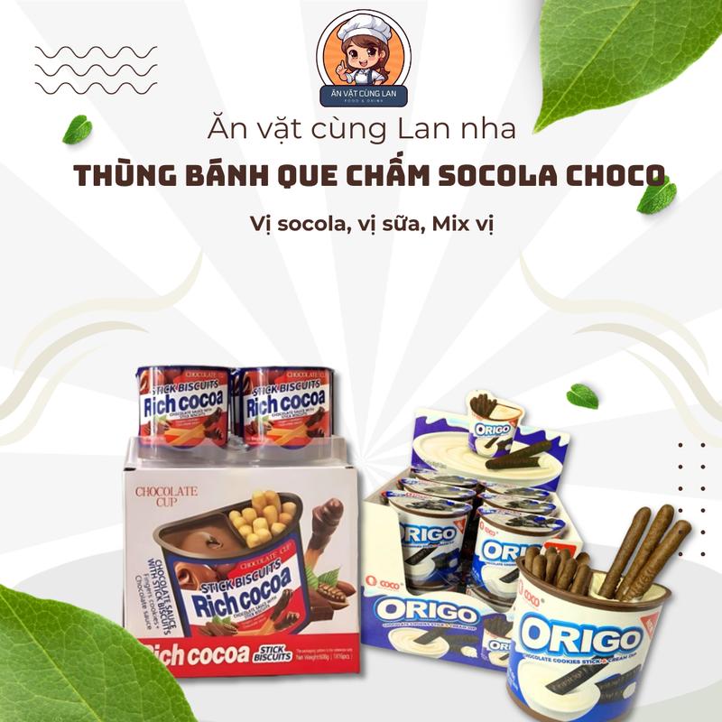 Thùng Bánh Que Chấm Socola Ngon Đỉnh Chóp Choco - 12 Hộp - Snack, Thức Ăn Food Ăn Vặt Chocolate