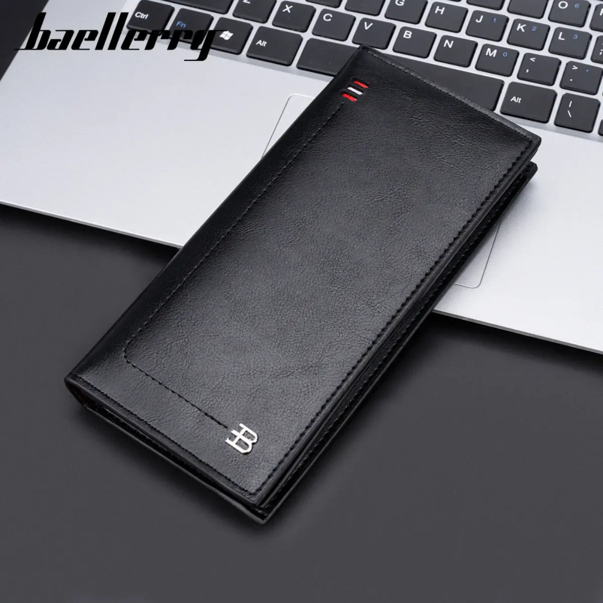 Baellerry Wallet for Men Long Business Multi Card Zipper Clutch Bag Thin and Portable RFID Blocking card holder wallet