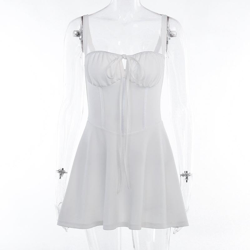 Product Introduction of Women's Spaghetti Strap Neckline with Lace Up Dress For Women Summer Casual Wear Womenswear Lingerie 1