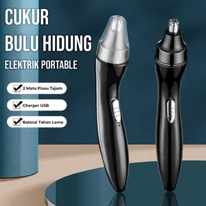 Pencukur Bulu Hidung Elektrik Mini Portable Rechargeable USB Praktis Desain Compact Mini Travel TX-25