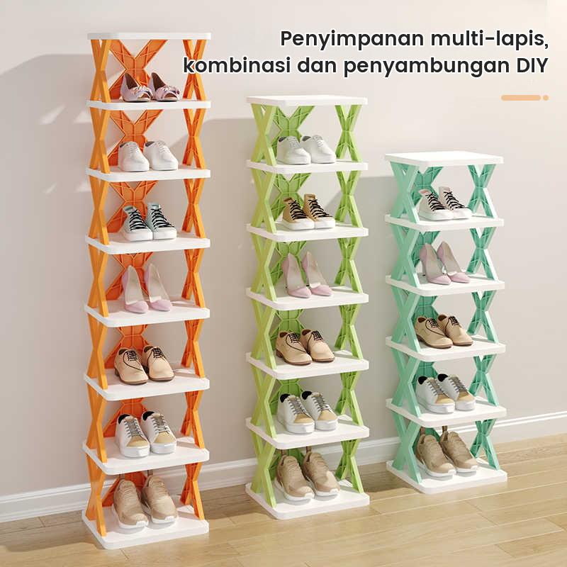 Kitchenz Rak sepatu X tempat rak sepatu susun rak sendal tempat sendal rak serbaguna plastic 2