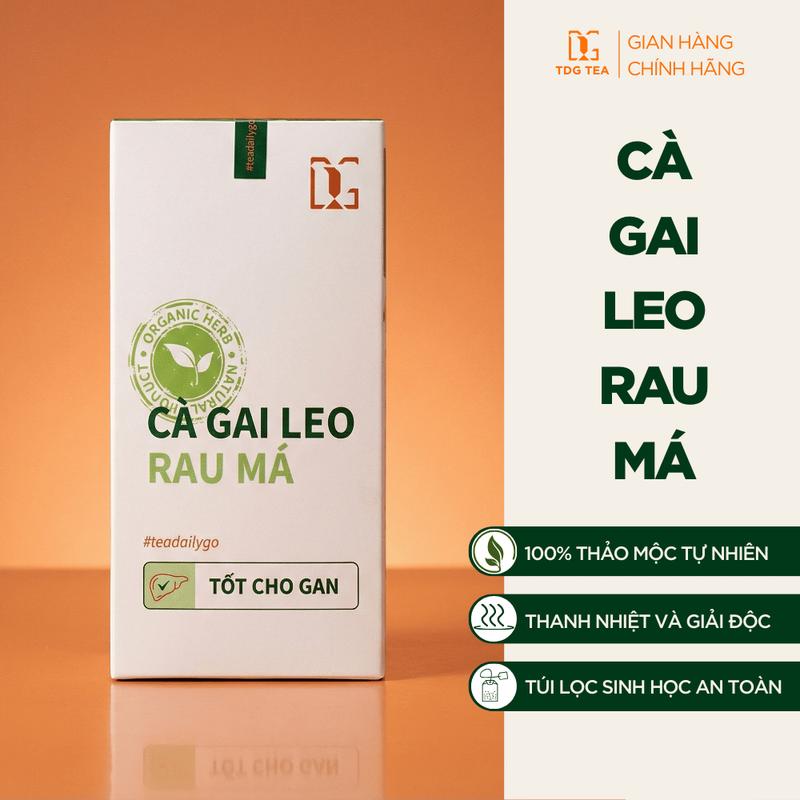 Trà Cà Gai Leo Rau Má Hộp 30 Túi Lọc To Hỗ Trợ Thanh Nhiệt Mát Gan, Giảm Nóng Trong TDG TEA (TL01)