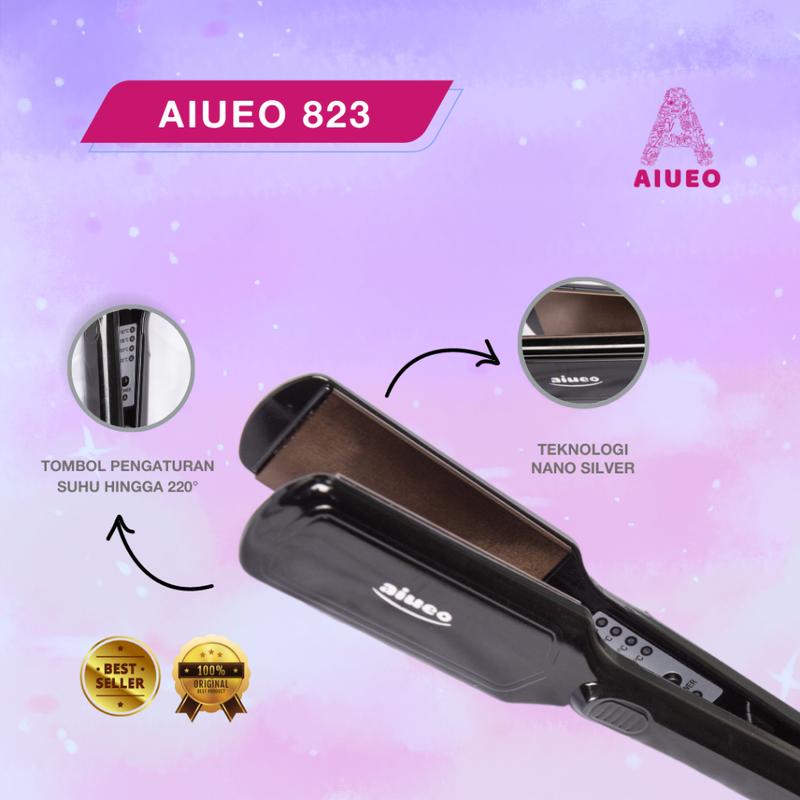 AIUEO | Catokan 823 Curly Straight Lurus Keriting Alat Catok Rambut | Termurah | Harga Grosir 1