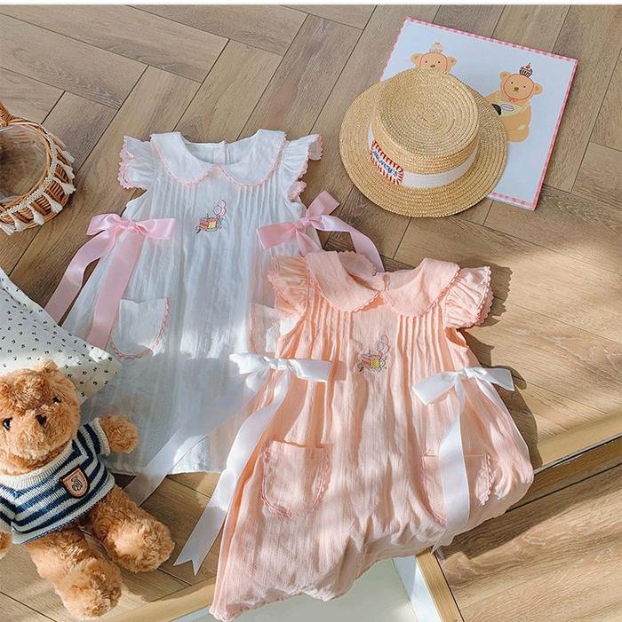 Jual [Mommhoky] Dudu cream -Dress anak lengan kutung Dress anak perempuan peremium dress Vintage anak Baju Fashion Cantik - putih, 120 - Kota Tangerang - Mommyhoky