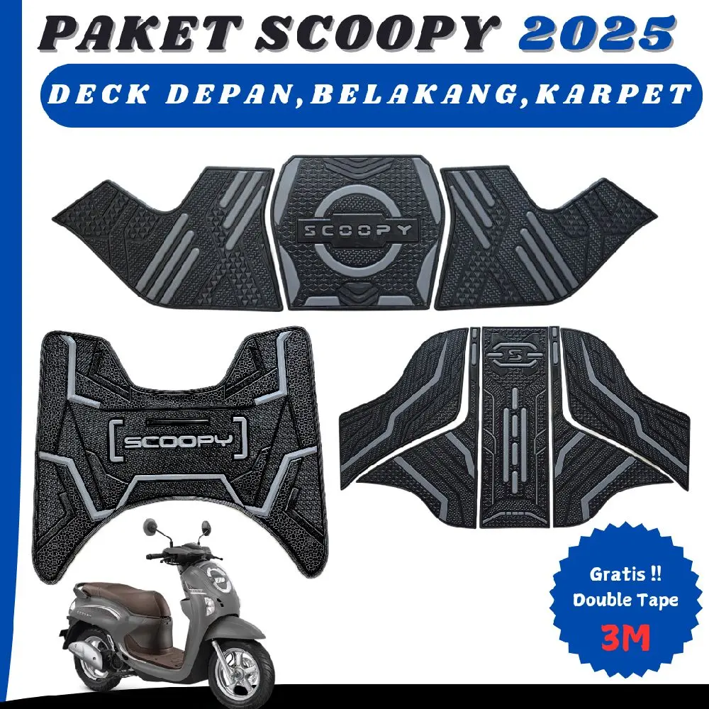 Paket Karpet Dan Dekpad Depan Belakang Scoopy 2025 2026