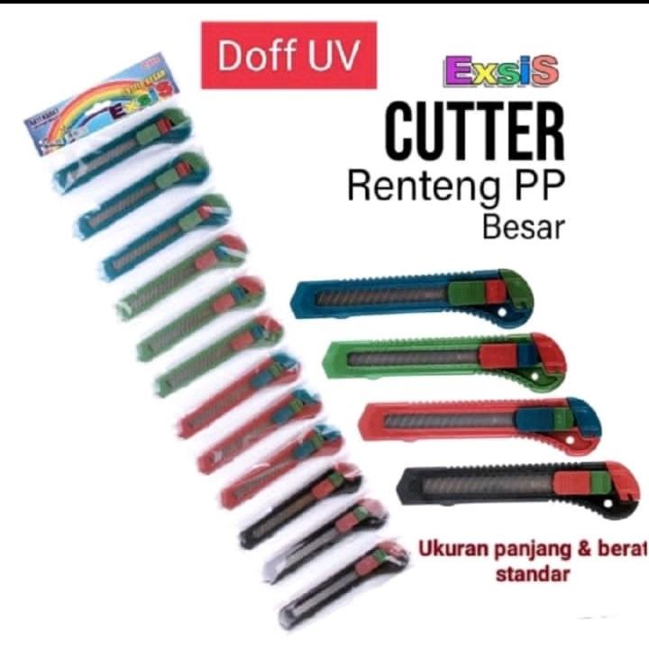 12 Pcs / 1 Rencengan Cutter Renceng Renteng Doff - Shop | Tokopedia